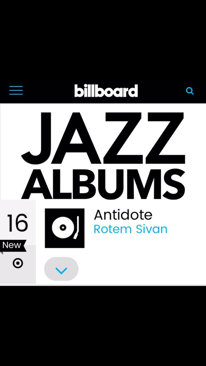 RotemSivan's tweet photo. My @billboard debut!! Antidote is charting on billboard! #music #rotemsivantrio https://t.co/p1QcaPHK1C
