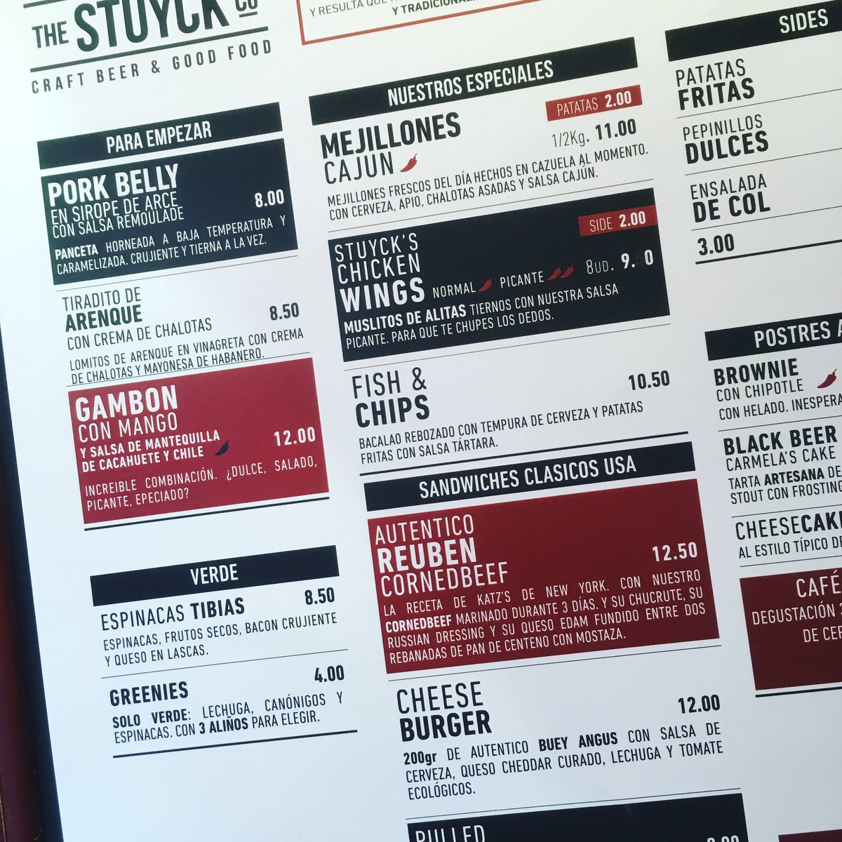 Tenemos nueva carta. Nuevas cosas ricas. Nuevos precios. Muy USA. Pensando en lo mejor para la cerveza siempre.