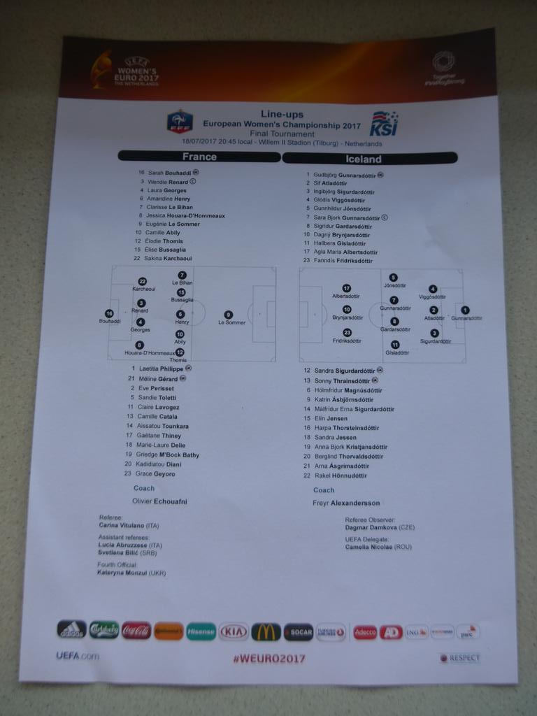 AsifBurhan's tweet photo. One of the @UEFAWomensEURO favourites, France take on eleven #Dottirs from Iceland at @WillemII #WEURO2017 #FRAISL https://t.co/nj669U8fPE