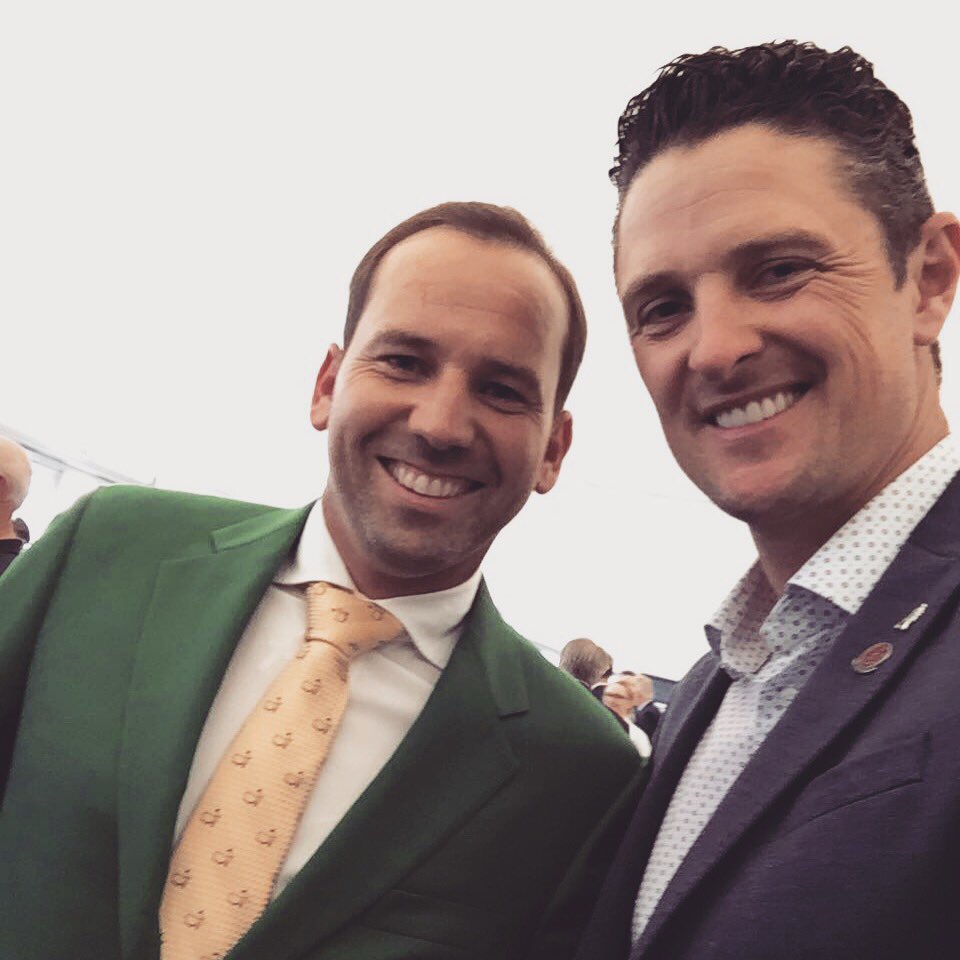 JustinRose99's tweet image. I've got my right arm in the jacket!!!! @TheSergioGarcia liking great... @TheOpen #TheOpen