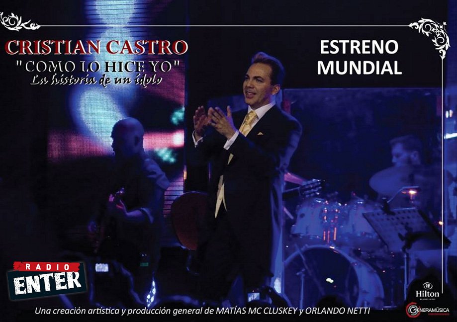 radioenter's tweet photo. Se viene el sorte de un par de entradas para ver a un amigo de #RadioEnter un artista increible! | #CristianCastro en #Argentina https://t.co/QML3McMjV9