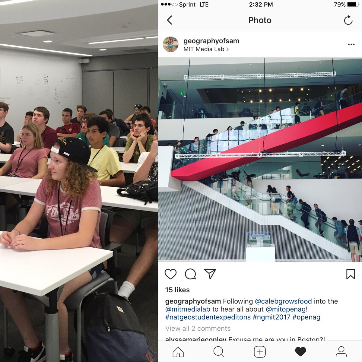 calebgrowsfood's tweet photo. Hanging w/ @NatGeo #studentexpeditions high schoolers from across the country this week at my lab talkin #futureoffood #foodcomputers https://t.co/d587IaOokp