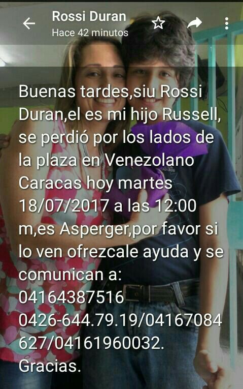 EnkiVzla's tweet photo. RT AREKRUNA: URGENTE  URGENTE NIÑO EXTRAVIADO CON ASPERGER sororita VandarX1 marupita sorocaima1515 GuselchePereyra https://t.co/pLKstumMc0