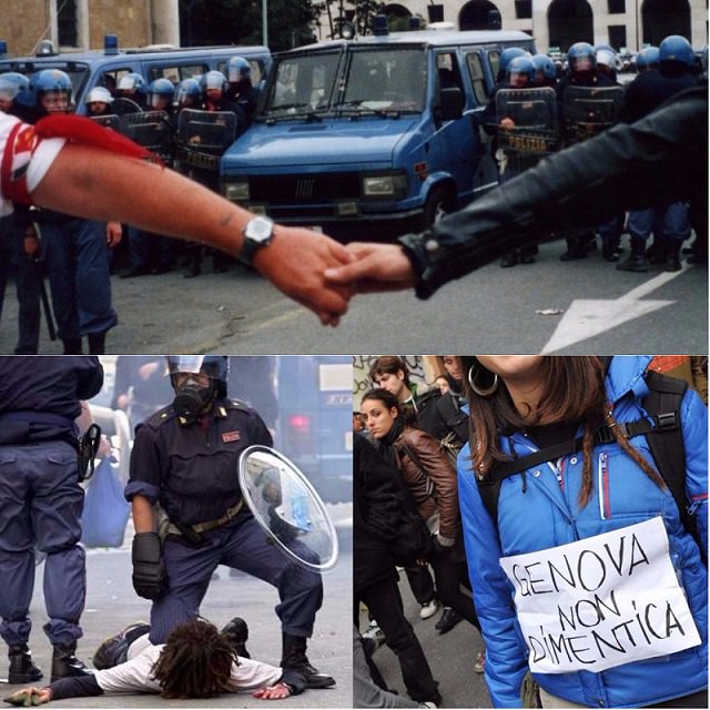 pepdecr's tweet photo. #G8 #Genova Il reintegro dei poliziotti condannati per i pestaggi alla #Diaz è un'offesa allo stato di diritto...https://t.co/swoDp7s2Nx https://t.co/f2ivOwYSOg