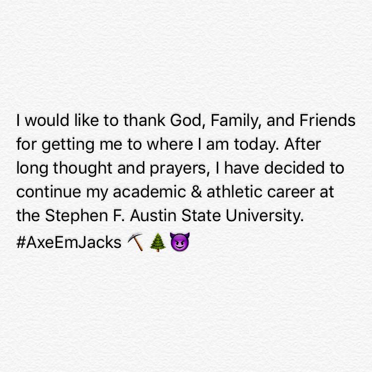 ryanharwell49's tweet photo. #AxeEmJacks ⛏ @SFA_Football https://t.co/WqoqHN3lpV