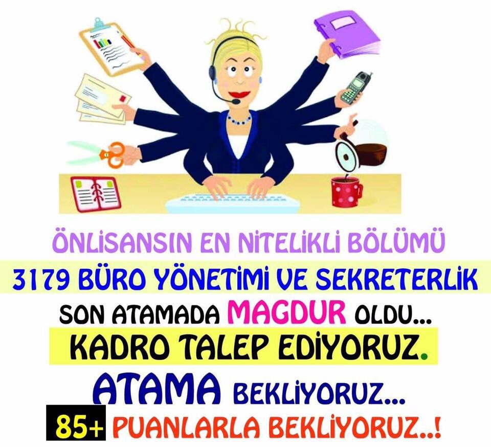 Puanlarımız yanmasın istiyoruz Sayın Bakanım
#3179BüroYönetimiAtamaBekliyor 
<a href="/suleymansoylu/">Süleyman Soylu</a>
