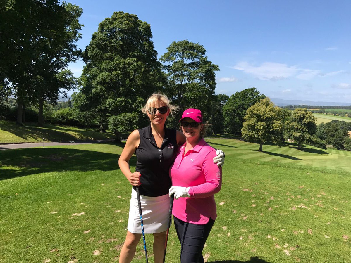 MunroVicki's tweet photo. Thanks to @TheAdamson127 for inviting me to join #teampinks golf day with @scottishchefs Fantastic day .! My First ever game of golf ..! https://t.co/HjwER0UwHg