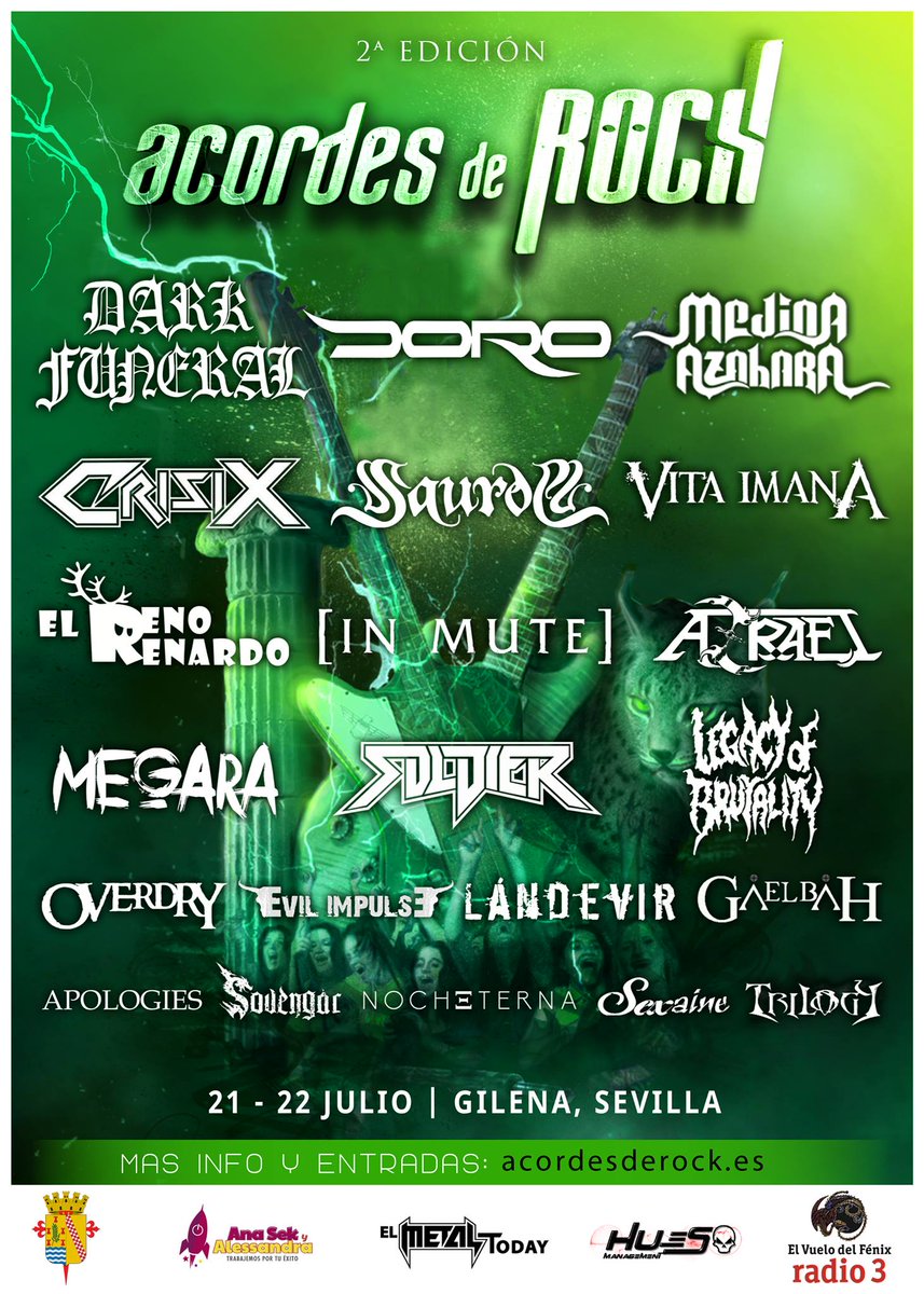 ¡¡Este sábado 22 estaremos de vuelta por Andalucia!!
¡<a href="/AcordesDeRock/">Acordes de Rock</a> junto a un puñado de bandas amigas!