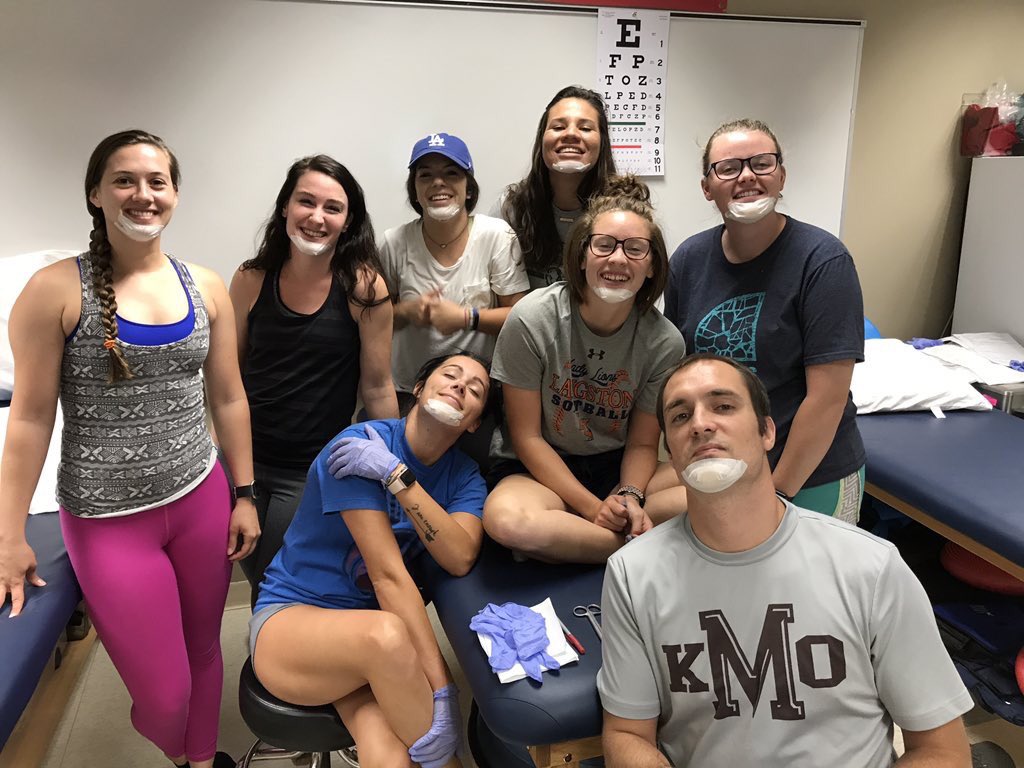 UCO_MAT's tweet photo. New pre professionals demonstrating stern stripping skills on chin!  Ready for FB season! #UCOGATP https://t.co/AeZnJPwKTf