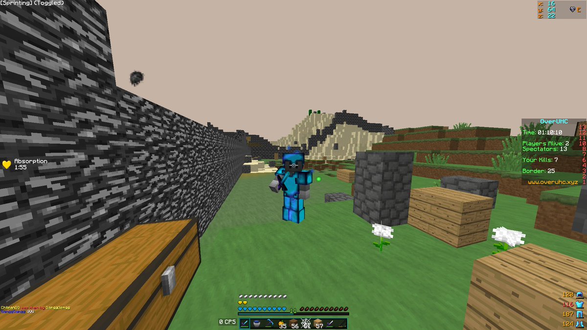 GamggGamgg's tweet photo. GG 3ra win en @OverUHC y primera FFA en el server xd, GG <3 ty 4 spec a @xWasausky y gracias a todos <3 Sharp 3 diam, full p2 fire https://t.co/6Fq1XQL8Bu