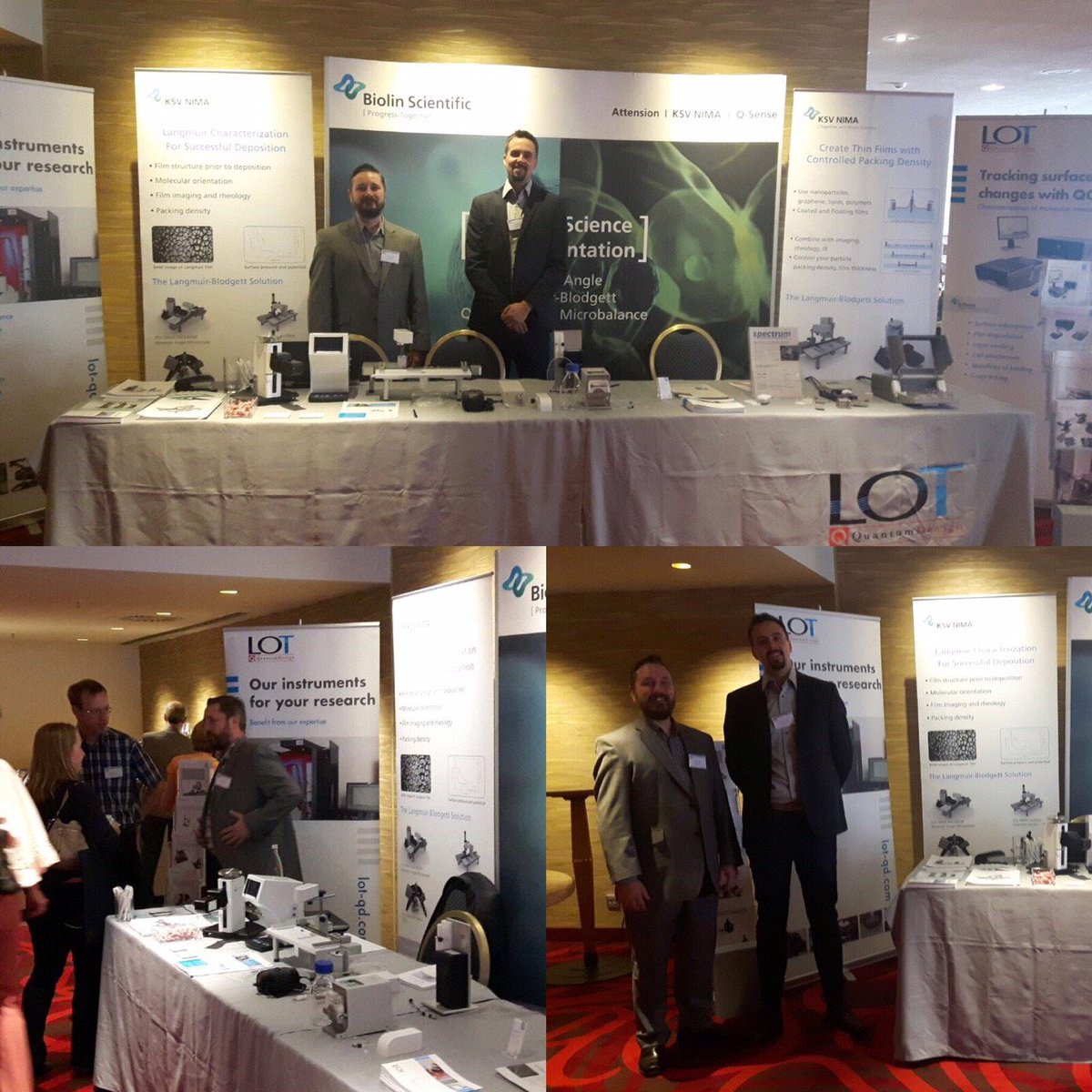 BiolinSci's tweet photo. With @LOT_QD at #ECOF15, #Dresden.  #thinfilms #ultrathin #organicfilms #nanoscience #nanotechnology #surfacescience https://t.co/EVO1OSrRfk https://t.co/iSyNLdSoJG