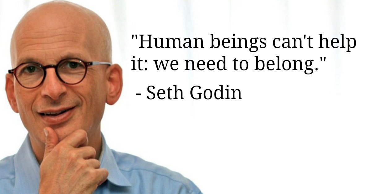 DianneRuxton's tweet photo. "Human beings can't help it: we need to belong." Best book on becoming a leader. ❤️ Recommended by my bff who gives it as a gift to new team members. Seth Godin - Read more => https://t.co/0OarCwlo7n https://t.co/ATbncjkxvA