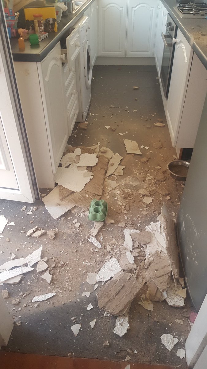 LinnyRobertson's tweet photo. So this just happened 😨#minordisaster #mess #debris https://t.co/VSUBOkdOJx