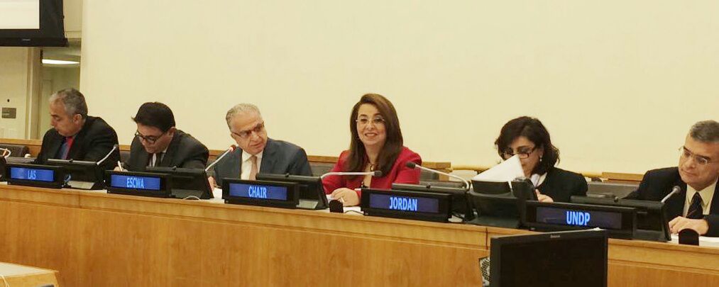 UNESCWA's tweet photo. #ESCWA Executive Secretary representing the #UNSG @ the @arableague_gs #2017HLPF side event on #multidimensional_poverty, #security & #peace https://t.co/Wmmi2VVLNP