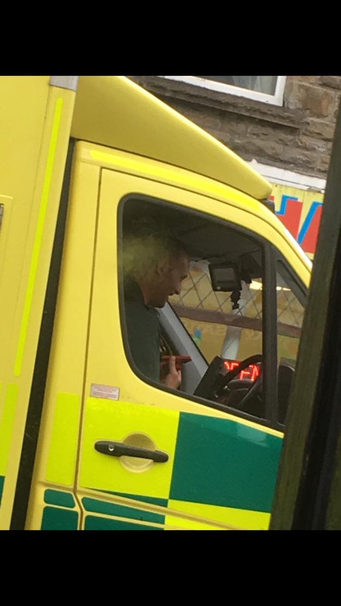 sheenylou's tweet photo. @WelshAmbulance @swpolice driving up Gorseinon high street talking away on his mobile phone #shouldknowbetter #breakingthelaw https://t.co/jnX7ojEzvc