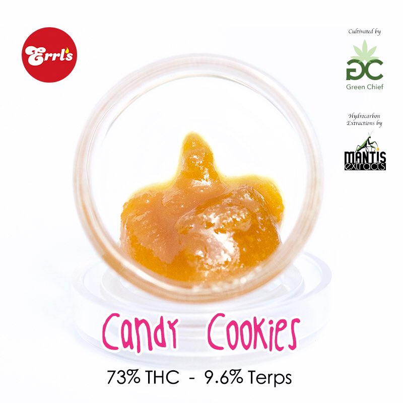 _errls's tweet photo. #candycookies small batch perfection from @MantisExtracts and Green Chief! Get it while supplies last at @EVERGREENMKT and @SatoriMj π₯ππ₯π https://t.co/Fk29sG67Qp
