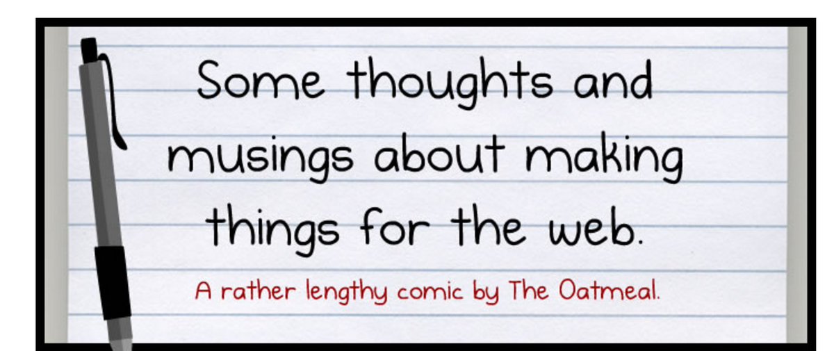 What it's like to make things on the internet:  theoatmeal.com/comics/making_…