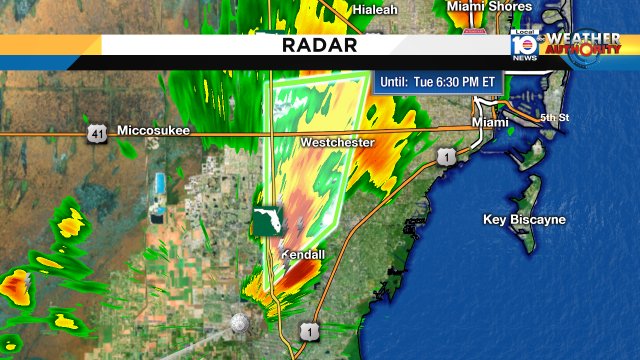 A flood advisory is in effect for parts of Dade co. until 6:30pm. Doral & Kendall, watch out for standing water! https://t.co/XDnxV378V9