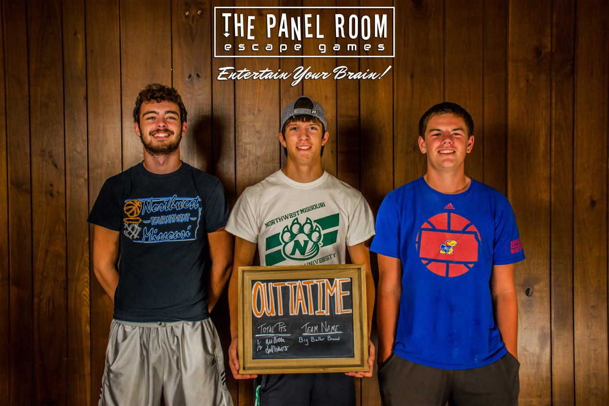 ThePanelRoom's tweet image. Thanks for coming out, Team 'Big Baller Brand'! #stjosephmo #escaperoom #stjoemo #TheWildWildWest