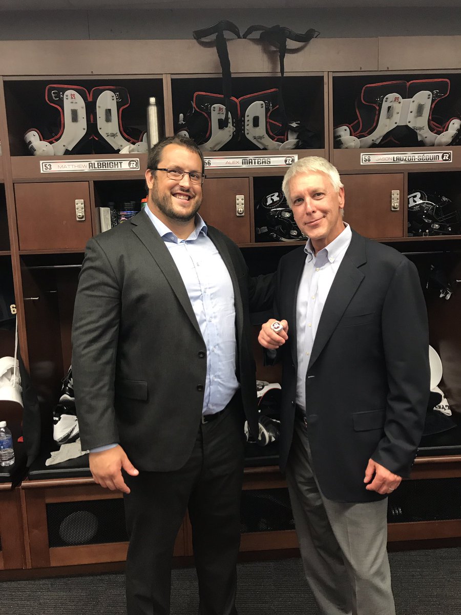 Redblacks grey cup ring is huge! Thanks to Alex Mateas for sharing