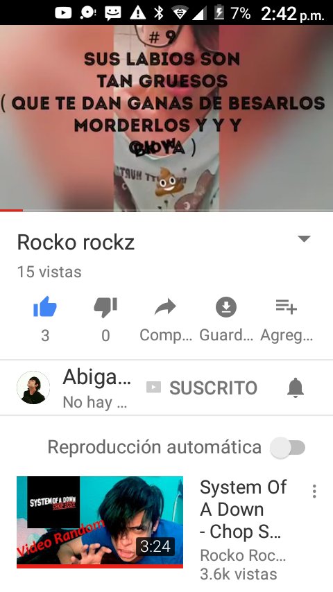rockorockz's tweet photo. @RockoRockzRockz @YouTube Lo acabo de ver y estoy de acuerdo en todo!!...y sobre todo en esto...Jajaja lo amooo y espero que tu me ames a mi rocko #sinome voyamatar💔💀 https://t.co/zKAsfZQ9yP