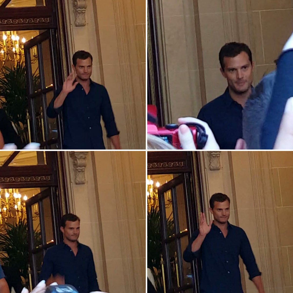 TipouneKs's tweet photo. One year ago exactly #JamieDornan filming in #Paris #FiftyShadesFreed 😍😍😍 https://t.co/hHhdYR4DsZ