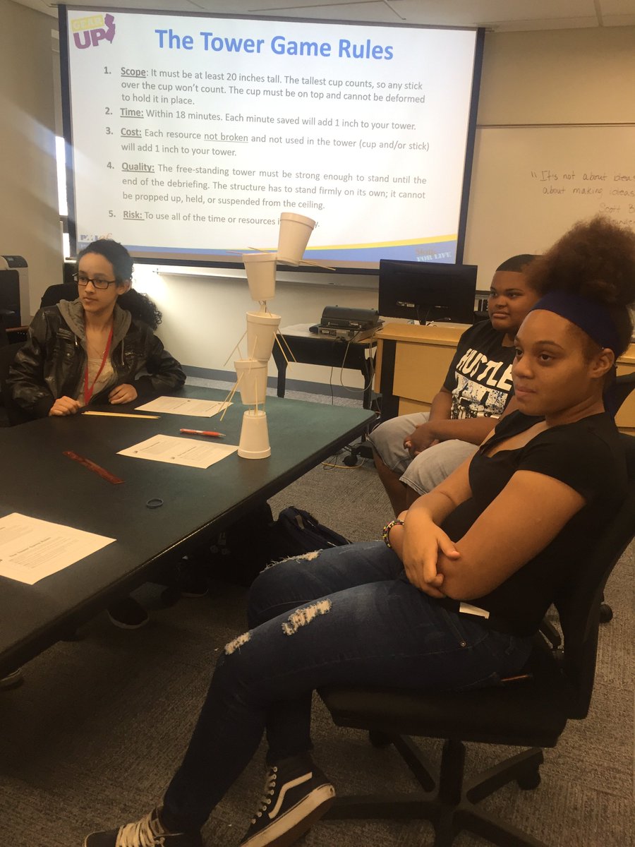 PCCC_GEARUP's tweet photo. Time to Learn! GEAR-UP Paterson Summer Program students having fun, while learning. #thetowergame #gearupworks https://t.co/HUWEHcNver