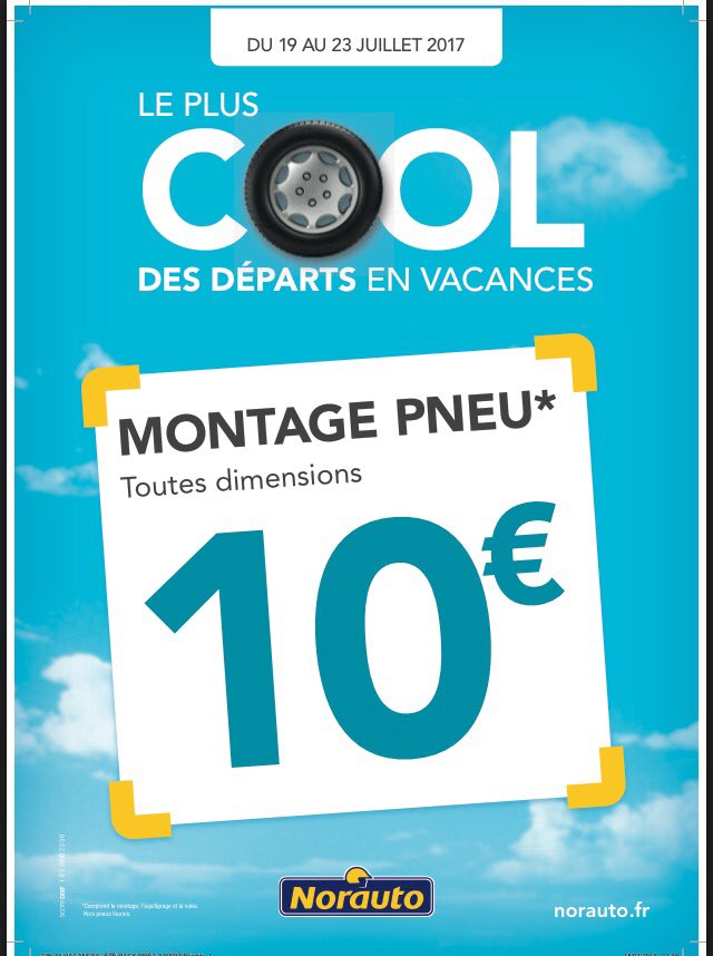 Gaius6's tweet photo. Hello chers clients dès demain le montage + équilibrage + valve c'est 10€ par pneu #NorautoNice jusqu'à dimanche #fautprofiter #exclu https://t.co/FAI7VGlZmW