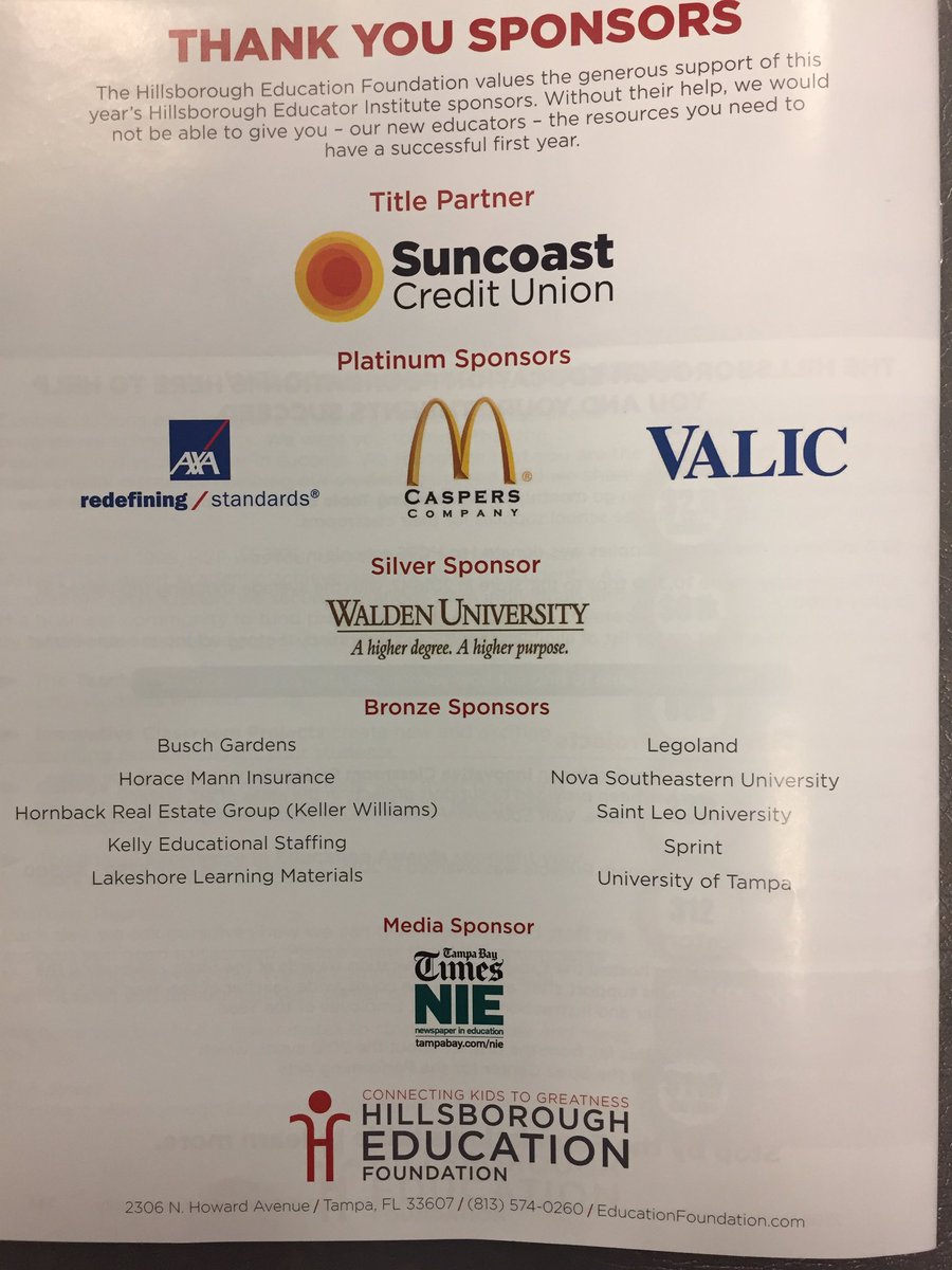 Hillsedufnd's tweet photo. Shoutout to @HillsEdInst presenting sponsor @SuncoastCU and all of our other fantastic partners. Thank you for supporting new teachers! 📚🎉✏️ https://t.co/1YNr1uJXmu