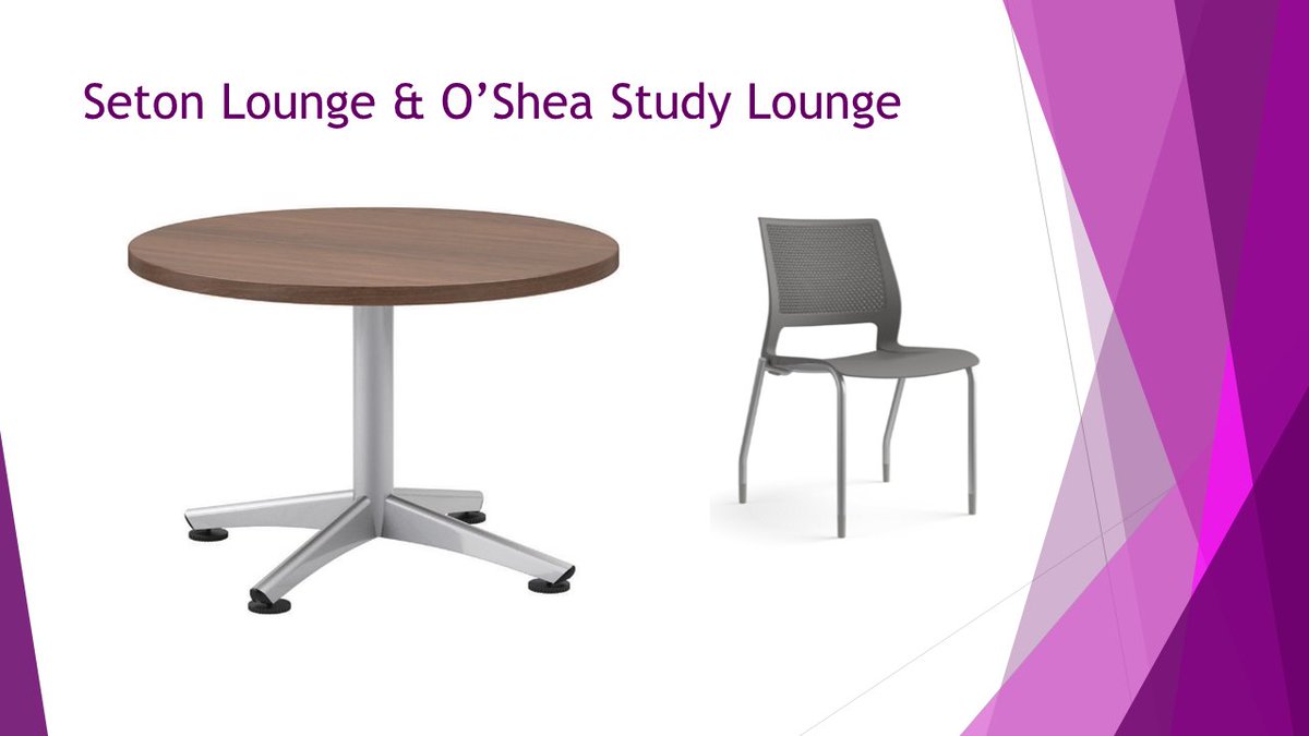 NUResLife's tweet photo. The Seton 1st floor lounge, and 1st floor study lounge in O'Shea are getting brand new round tables and chairs! https://t.co/Tk4RbQFPDw