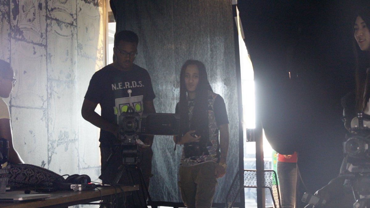 FFTFDC's tweet photo. Ricco and our 2017 aspiring filmmakers prepping for the campaign video shoot. https://t.co/hmyfw0S3mm