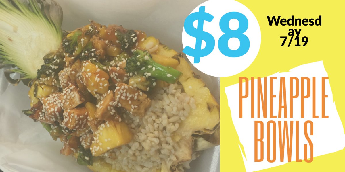OkSadilla's tweet photo. Due to the high demand of last weeks Wednesday special, pineapple bowls will be $8 7/19. Feel free to share the love and RT #qualityfastfood https://t.co/9NMbfYXc8t