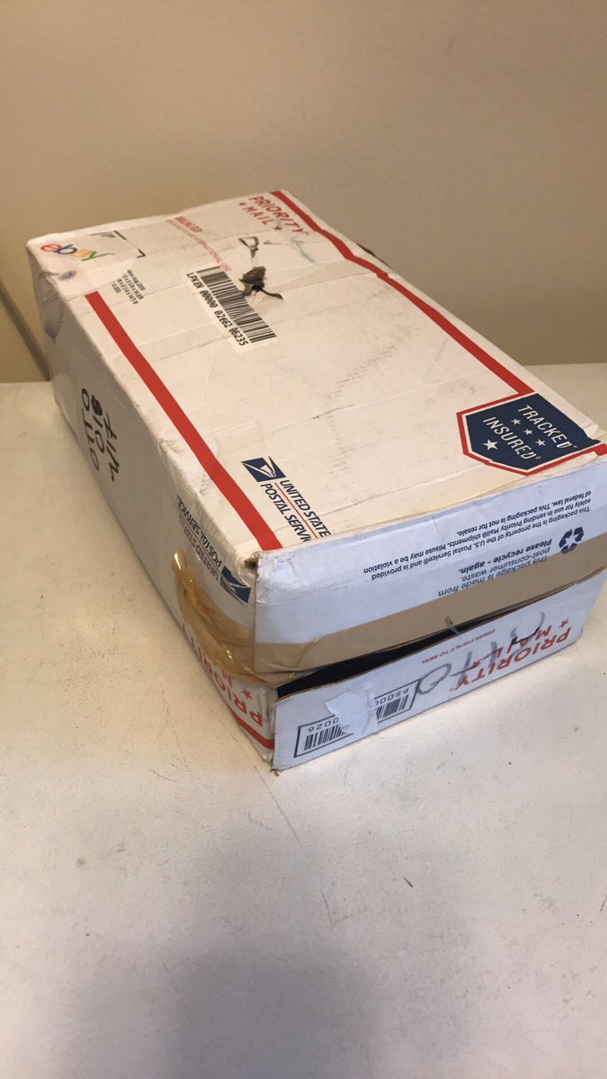 GrahamOtto51's tweet photo. No really @eBay, this is exactly how I like receiving parcels. #GlobalShippingProgram #ThanksForTheDamage https://t.co/UmyxF9dIHB