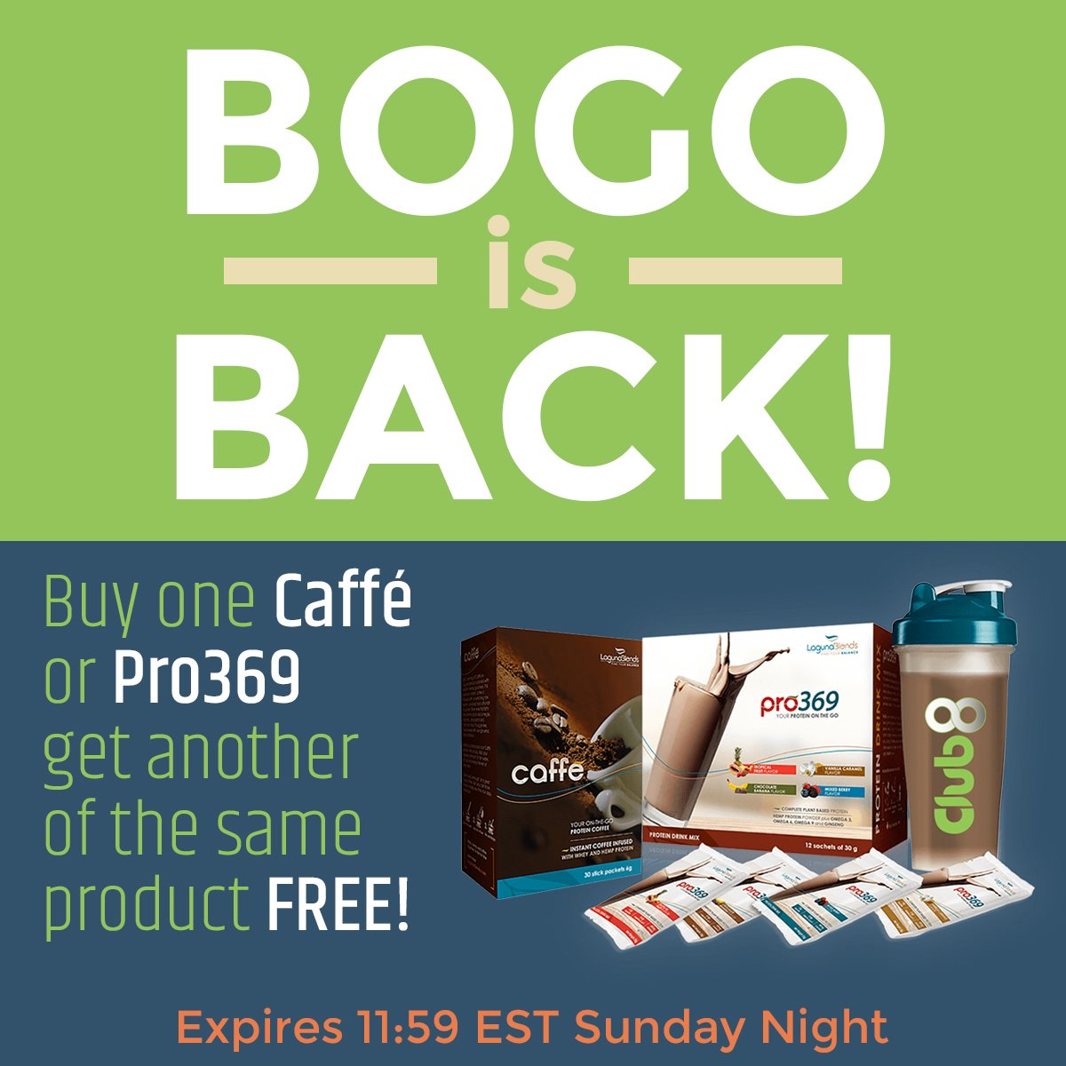 MyClub8's tweet photo. Got to love it when a company does a #BOGO Don't walk...RUN to grab our amazing deals.  DM us to find out how to be a secret affiliate agent https://t.co/ApF9FnjN57