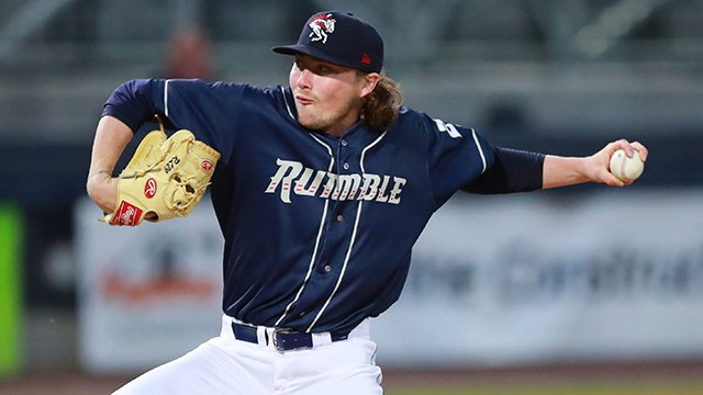 MiLB's tweet photo. #Mets No. 20 prospect P.J. Conlon tosses a three-hitter for his third shutout of the season for @RumblePoniesBB. https://t.co/YD91XT3M1j https://t.co/aMGvPzSWDl