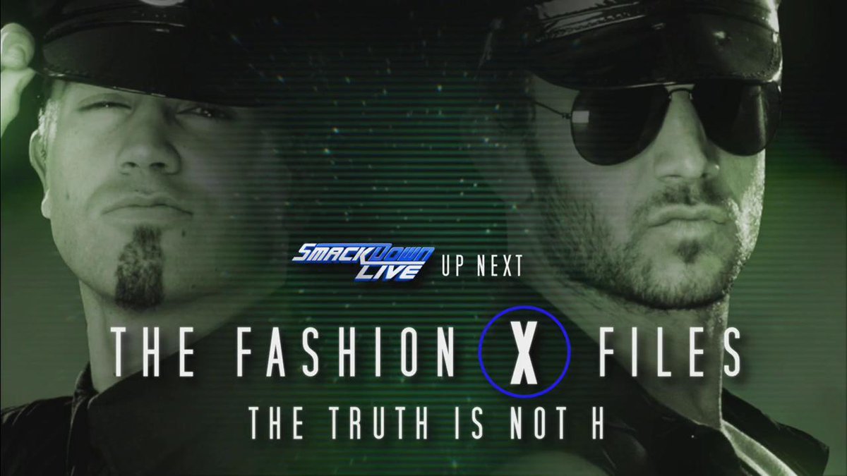 WWE's tweet photo. We're not alone...
The #FashionFiles becomes the #FashionXFiles NEXT on #SDLive! @mmmgorgeous @WWEFandango https://t.co/Sdhwkz3hzh