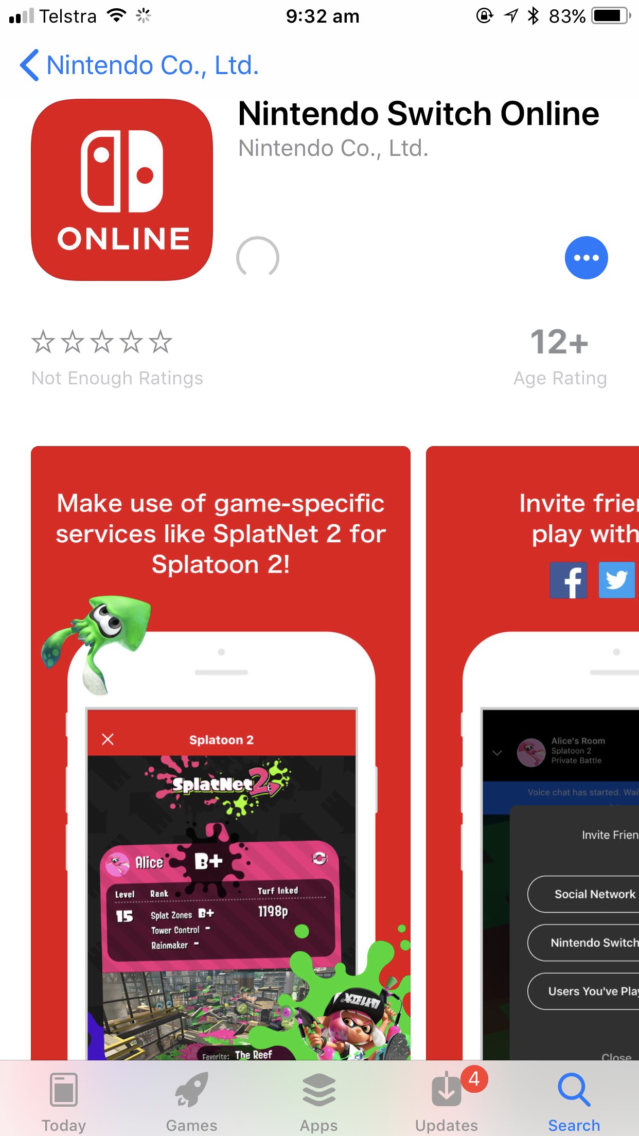 Nintendo best sale app store