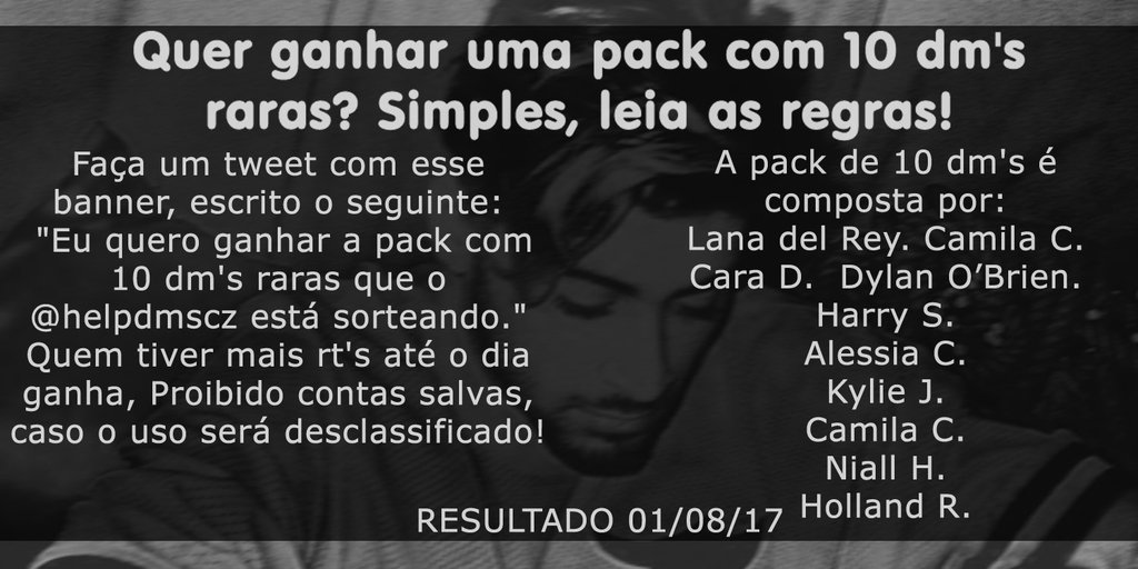 Jennerspowers's tweet photo. Eu quero ganhar a pack com 10 dm's raras que o @helpdmscz está sorteando https://t.co/yPGd1dbyQX