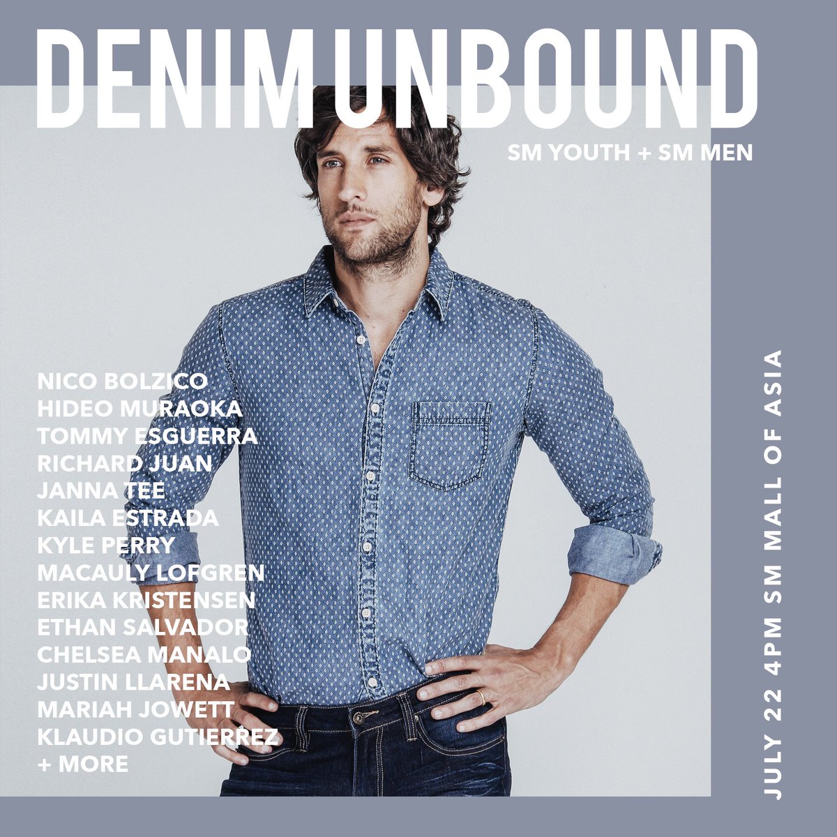 Don't miss our #DenimUnbound fashion show in SM Mall of Asia on Saturday featuring our stellar cast of ambassadors and models!