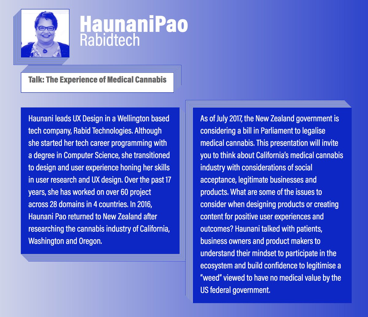 uxhomegrown's tweet photo. 2 MORE SLEEPS till @HaunaniPao talks about designing for the Experience of Medical Cannabis. Get your tickets here: https://t.co/Rx8CdF3oFH https://t.co/YrhduGmjLi