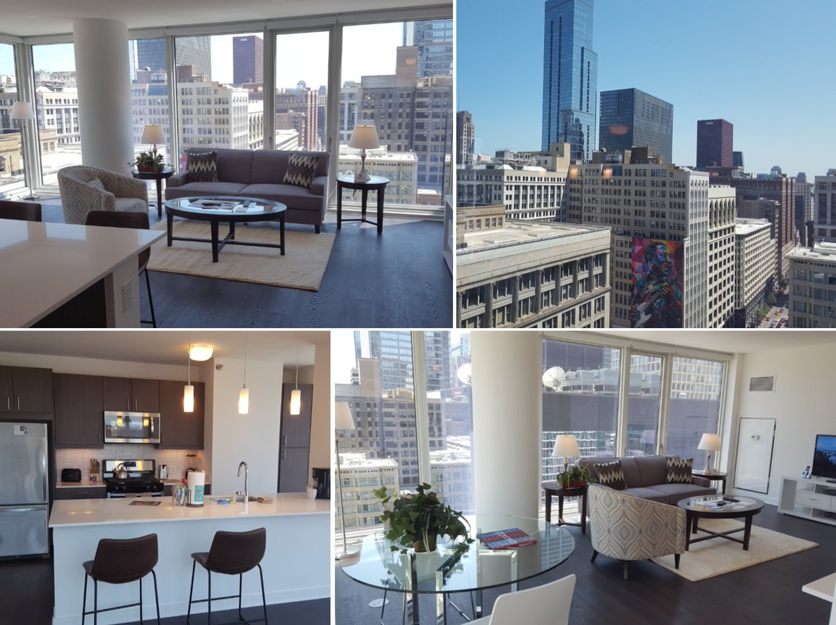 SuiteHomeChi's tweet photo. New corner 2Bed at Marquee, what a view! #suitehomechicago #corporatehousing #chicagocorporatehousing #choosechicago #tempapts https://t.co/ZSAxJLJDcy