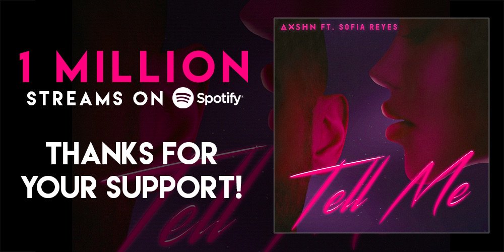 1 Million Streams on <a href="/spotify/">Spotify</a>! open.spotify.com/artist/0riQwem…