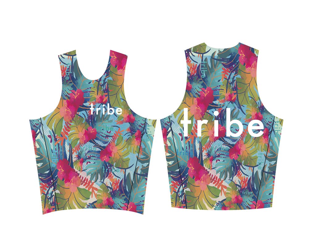 kardiaathletica's tweet photo. Tribe OGs get in formation! We're taking orders for our limited Tropical Party singlets until Wednesday. $50. Info[at]tribefitness[dot]ca https://t.co/V26ouMxn5E