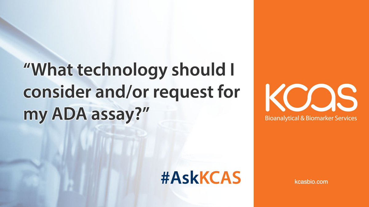 kcasbio's tweet photo. “What technology should I consider and/or request for my #ADAassay?” #AskKCAS -> https://t.co/FlgnMMsArN https://t.co/dYXrUIxHBx
