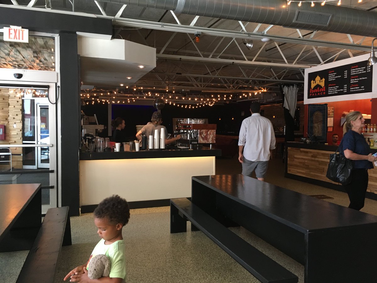 Loved eating <a href="/TroyKitchen/">Troy Kitchen</a>! Vacant grocery store turned restaurant incubator, bar, event space #urbanistroadtrip #whaturbanistsneedtoknow