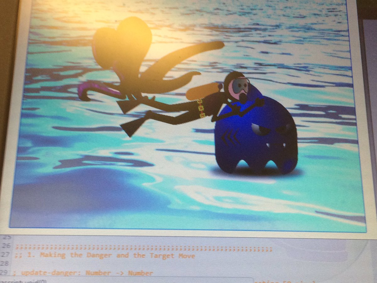 mlwarden3's tweet image. My WeScheme video game taking shape! #CSPDWeek #BootstrapCS @cspdweek