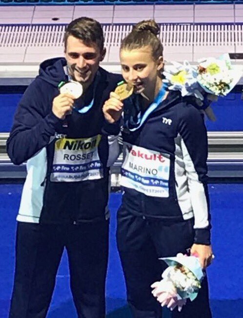 gsezionale's tweet photo. Nos plongeurs montrent que la FFN, c'est bien 5 disciplines! Félicitations Laura et Matthieu champions du monde de #plongeon 🇫🇷#budapest2017 https://t.co/FT0F9AfbrP