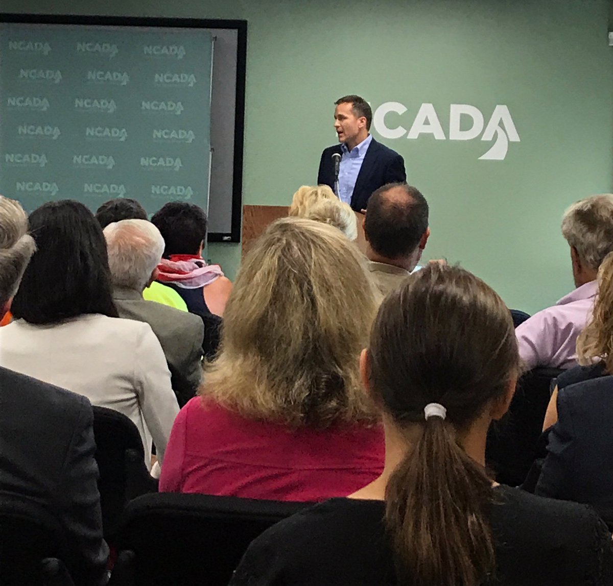 CriderHealth's tweet photo. .@CompassFQHC on hand @NCADA for @EricGreitens' announcement of executive order equipping law enforcement &amp; first responders with Narcan. https://t.co/ILMCNfENkJ