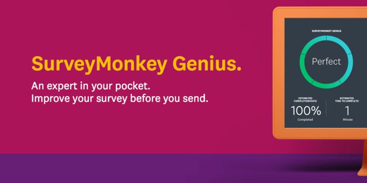 SurveyMonkey's tweet photo. Get personalized advice for making your surveys better. Say hello to SurveyMonkey Genius.  https://t.co/9FkTolZVZF https://t.co/l1ckLS6NLQ