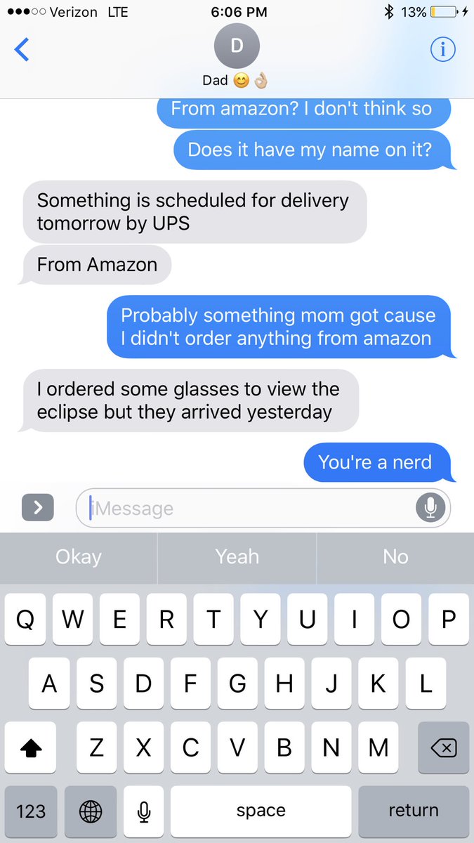louseeL's tweet photo. twitter... I present you, my dad.... #whenparentstext https://t.co/uxGvLFQBq8